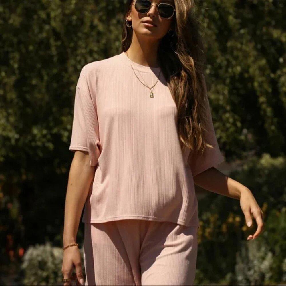 Brunette The Label x Koy Resort RIBBED BOXY TEE